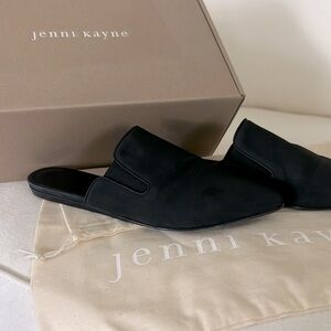 Jenni Kayne Oiled Leather Mules - Black